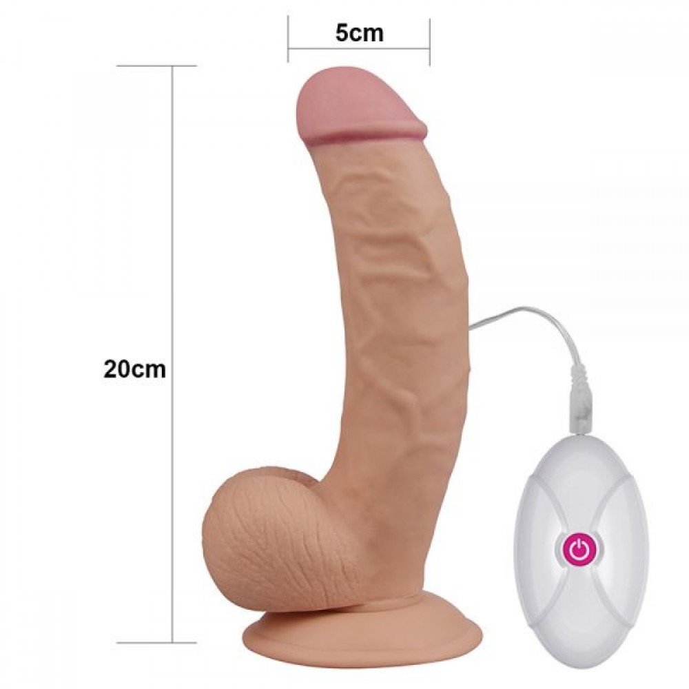 Вибромассажер 7.5" The Ultra Soft Dude, Flesh Vibrating 310038 LOVETOY