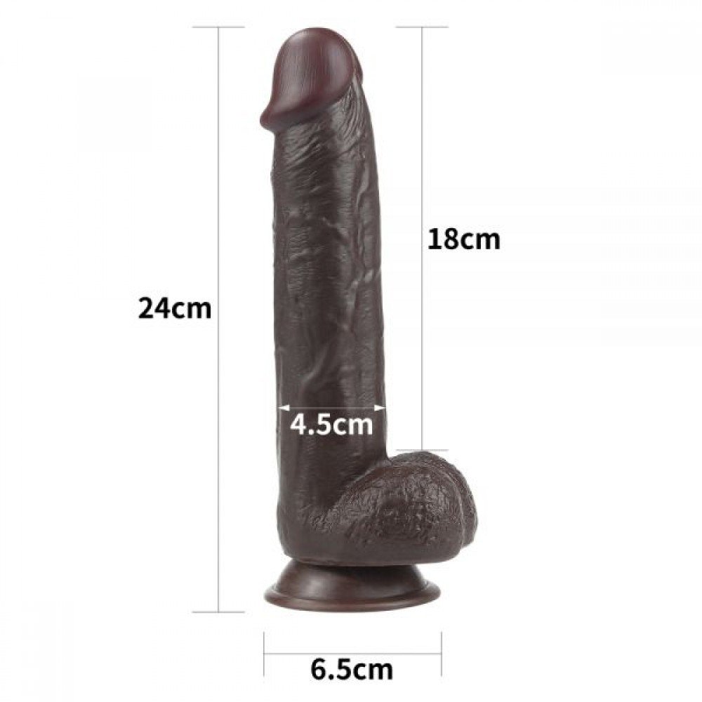 Фаллоимитатор 9.5'' Sliding-Skin Dildo, Brown 310107 LOVETOY