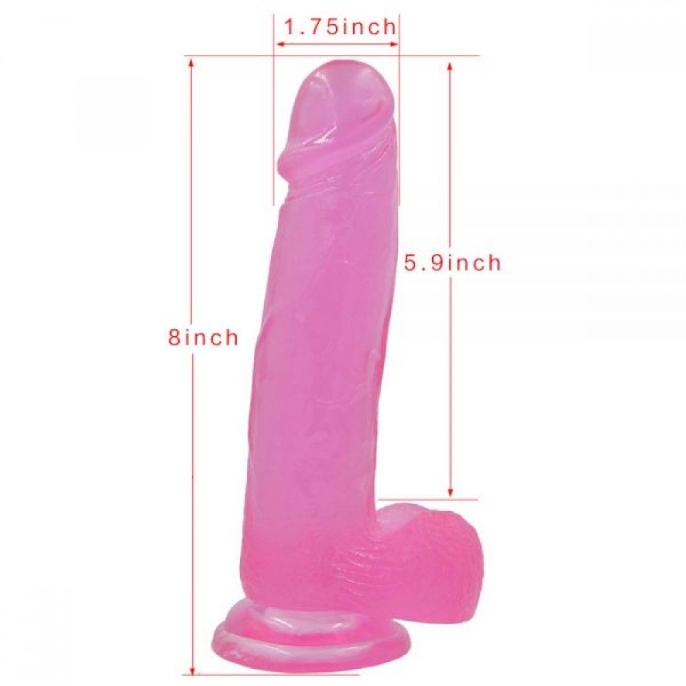 Фаллоимитатор 8" Jelly Studs, Pink 310109 LOVETOY