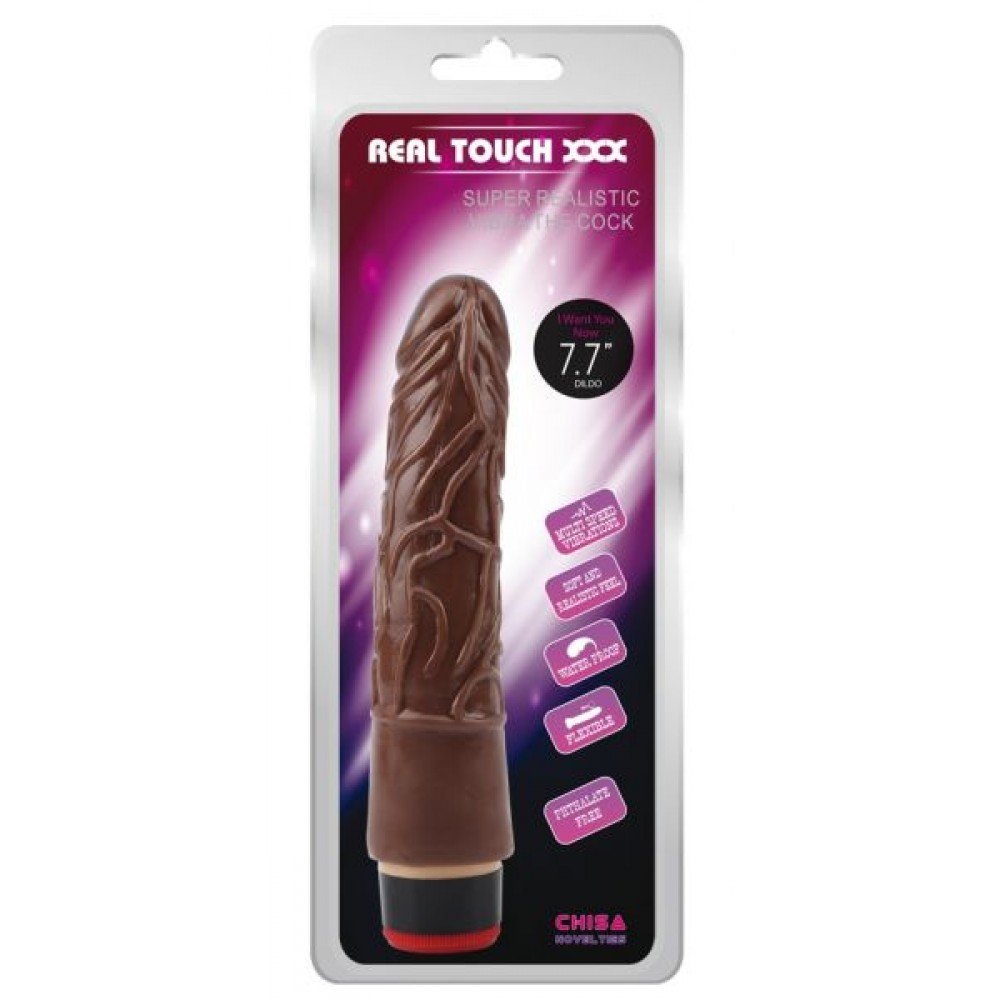 Вибромассажер 7.7” Vibe Cock, Brown 291641 CHISA