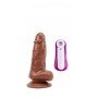 Вибромассажер JUMBO JACK 6" Vibrating Dildo, Brown 291696 CHISA