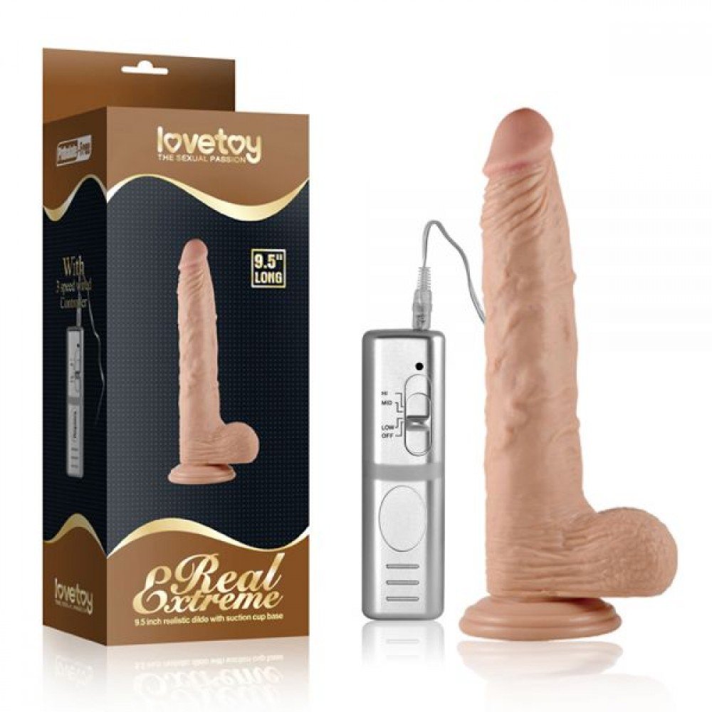 Вибромассажер 9.5" Real Extreme Dildo, Flesh 310007 LOVETOY