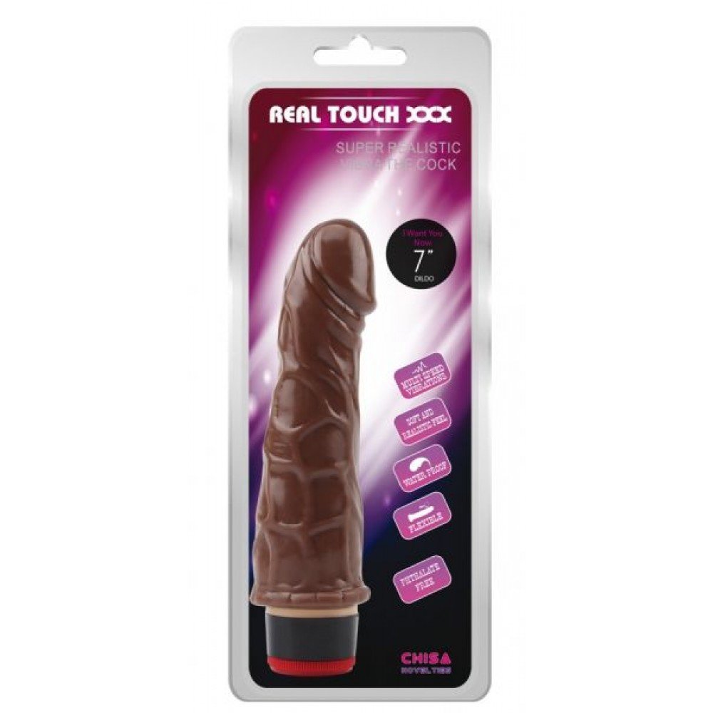Вибромассажер 7” Vibe Cock, Brown 291653 CHISA