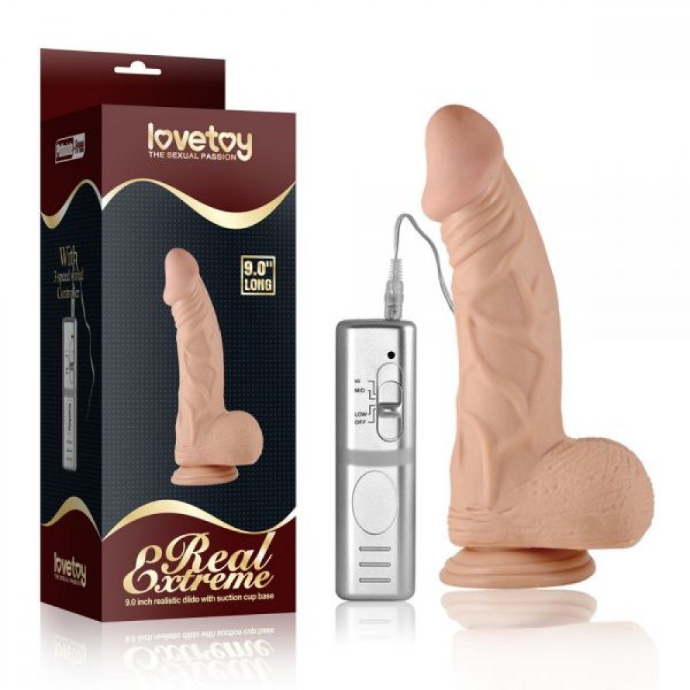 Вибромассажер 9" Real Extreme Dildo, Flesh 310009 LOVETOY