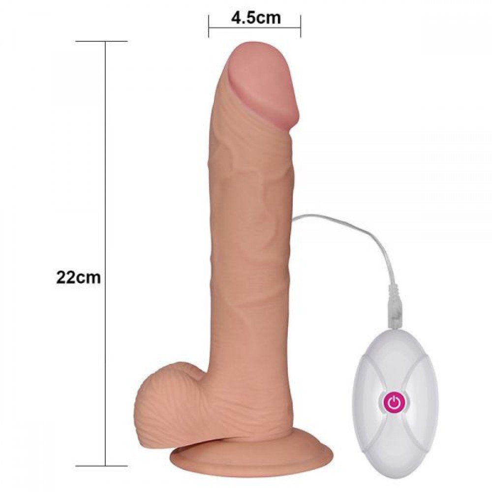 Вибромассажер 9" The Ultra Soft Dude, Flesh Vibrating 310041 LOVETOY