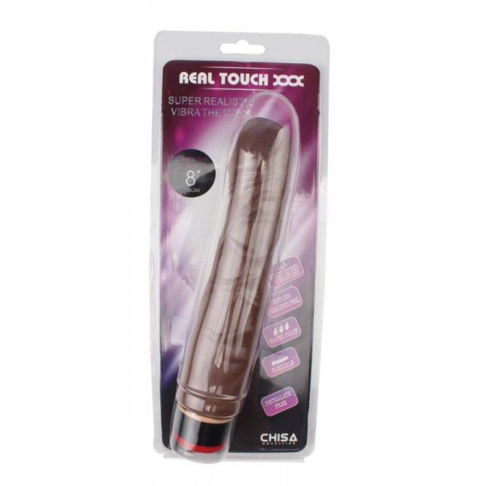 Вибромассажер 8” Vibe Cock, Brown 291643 CHISA