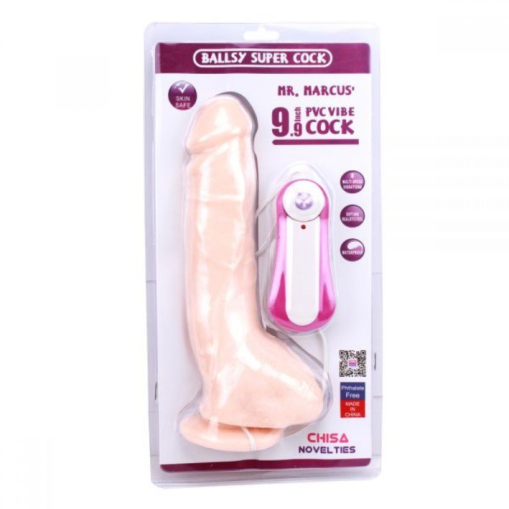 Вибромассажер MR.MARCUS' 9.9" Vibrating Dildo, Flesh 291654 CHISA