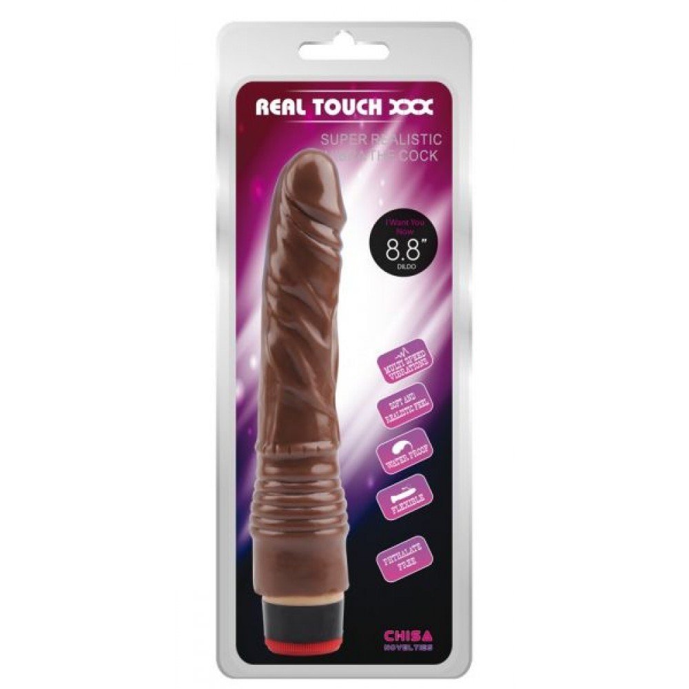 Вибромассажер 8.8” Vibe Cock, Brown 291645 CHISA