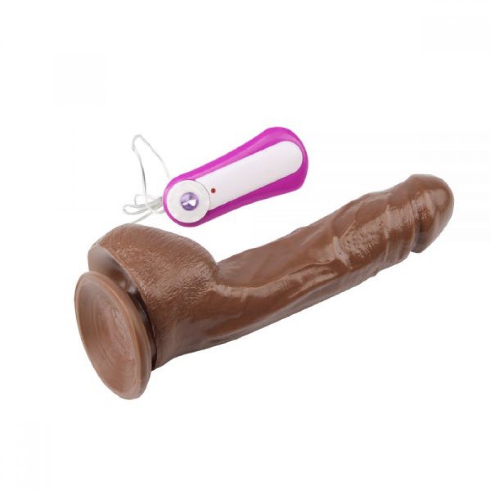 Вибромассажер MR.MARCUS' 9.9" Vibrating Dildo, Brown 291655 CHISA