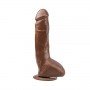 Вибромассажер MR.MARCUS' 9.9" Vibrating Dildo, Brown 291655 CHISA