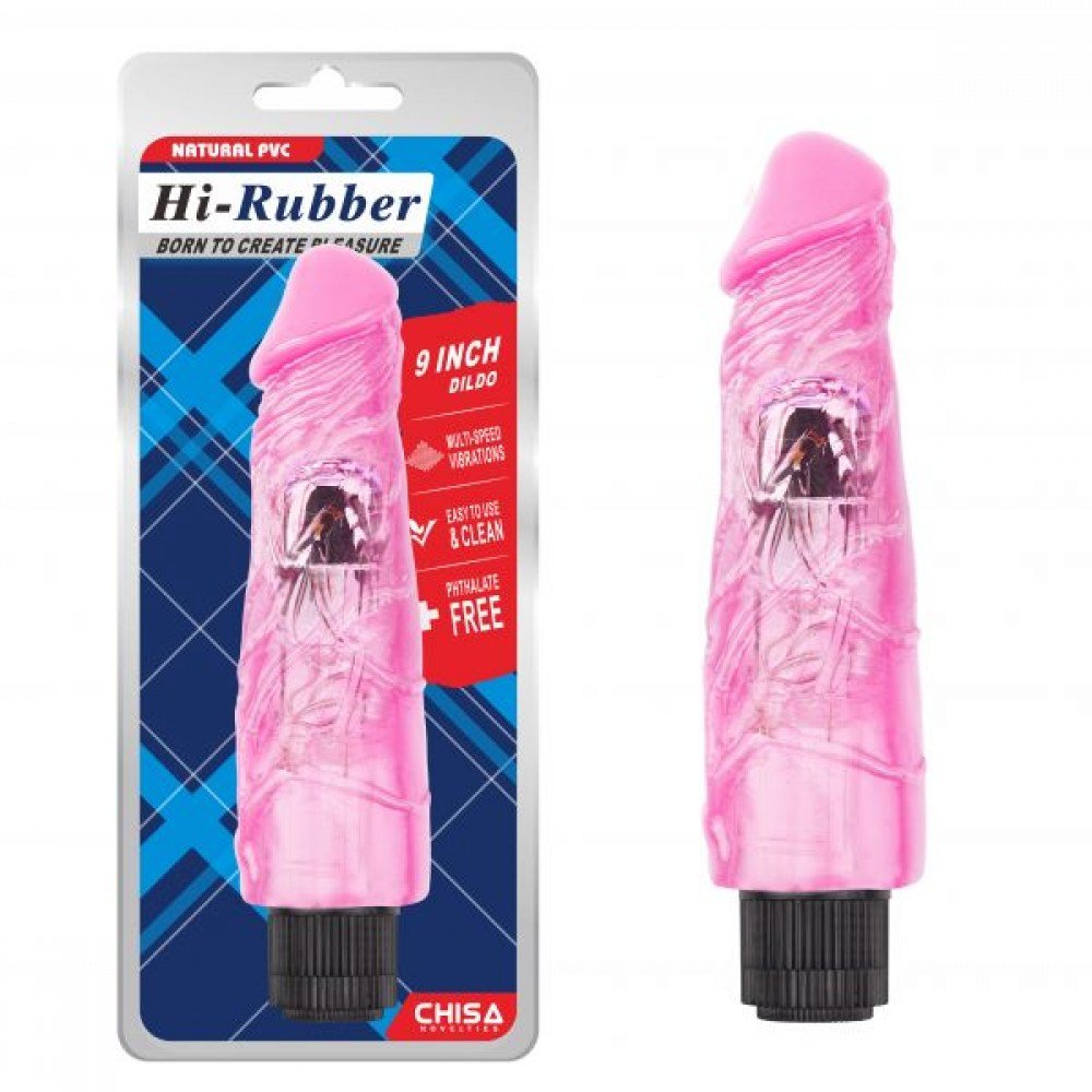 Вибромассажер 9 Inch Dildo, Pink 291920 CHISA