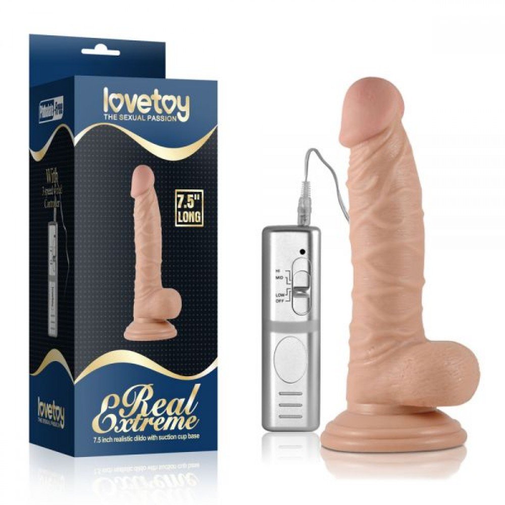 Вибромассажер 7.5" Real Extreme Dildo, Flesh 310013 LOVETOY
