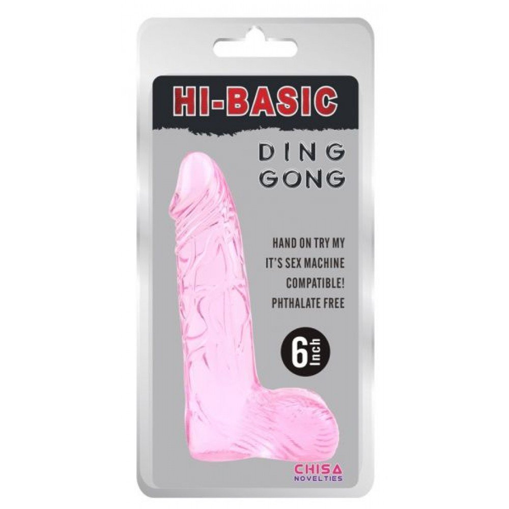 Фаллоимитатор Ding Dong 6", Pink 291409 CHISA