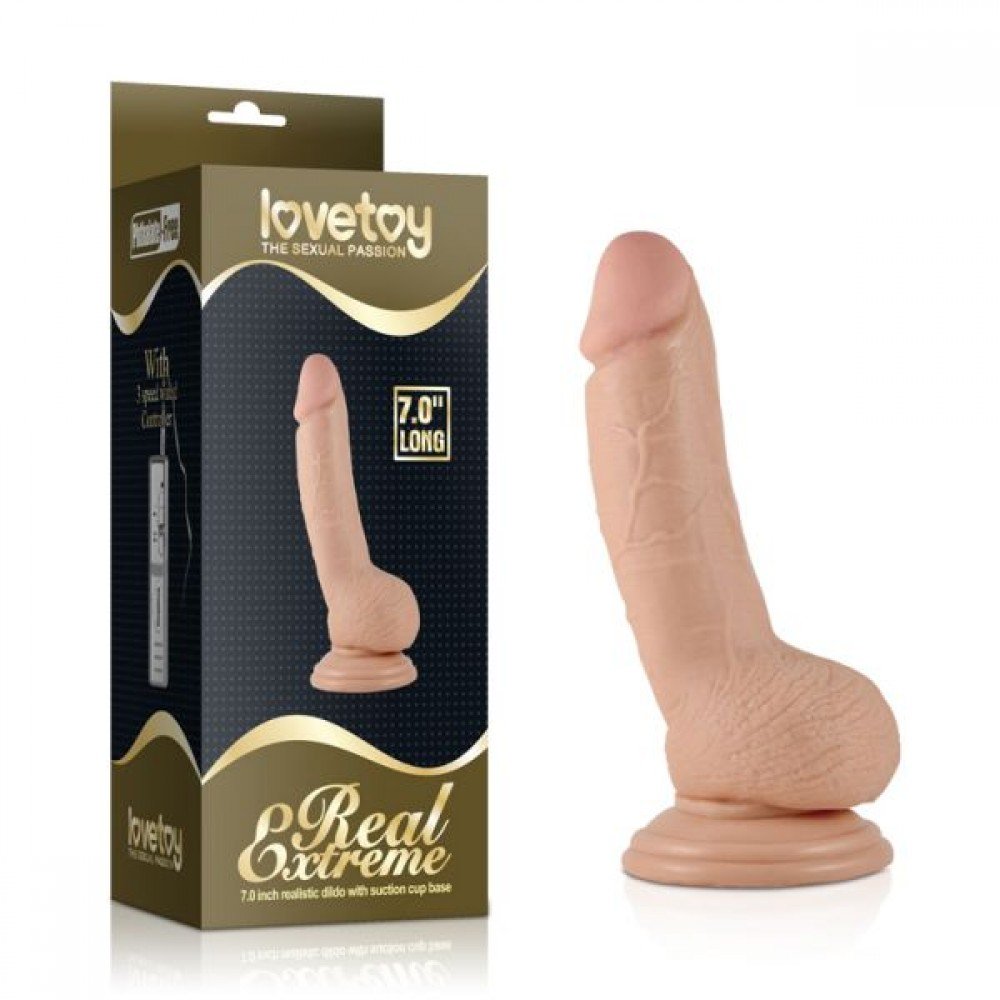 Вибромассажер 7" Real Extreme Dildo, Flesh 310015 LOVETOY