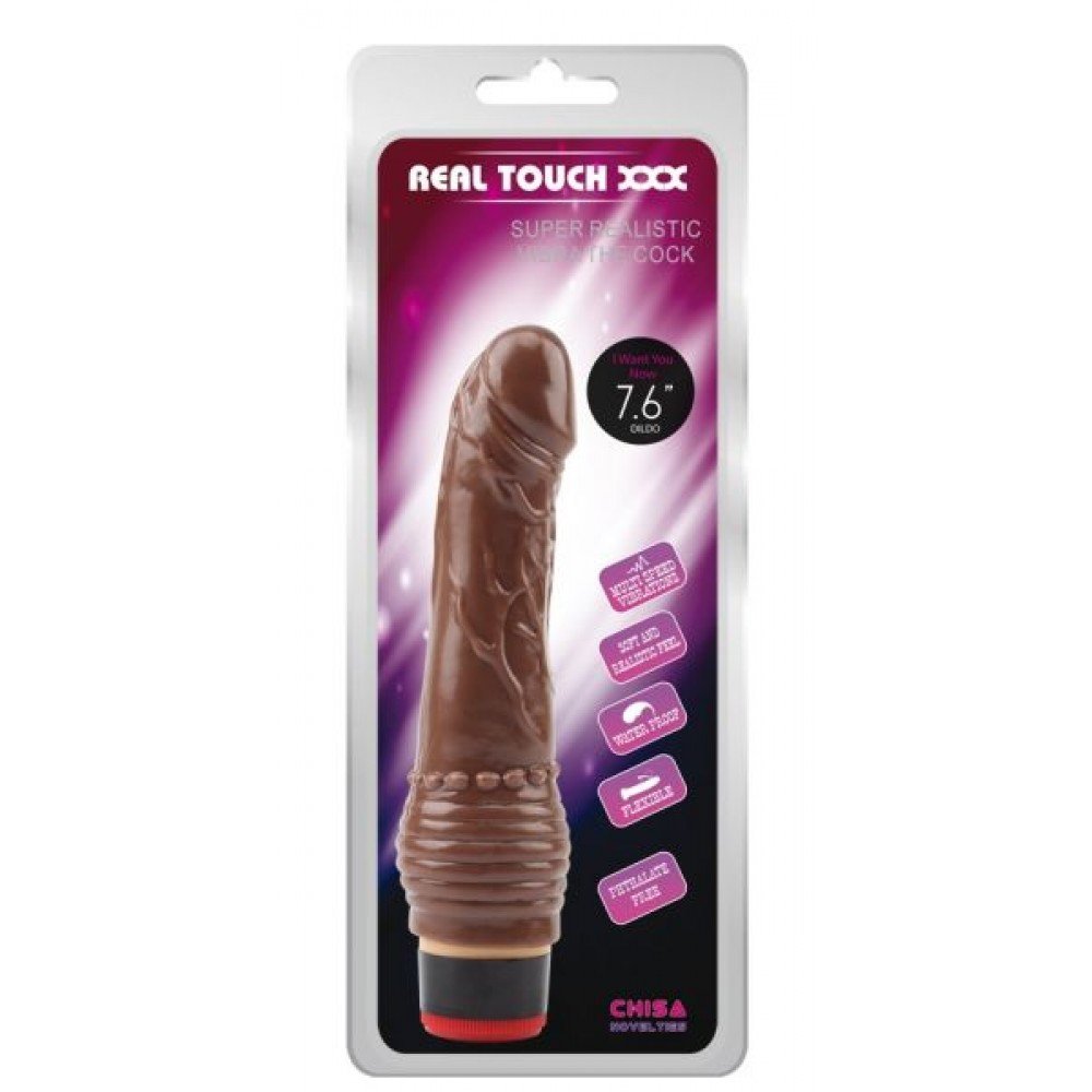 Вибромассажер 7.6” Vibe Cock, Brown 291635 CHISA