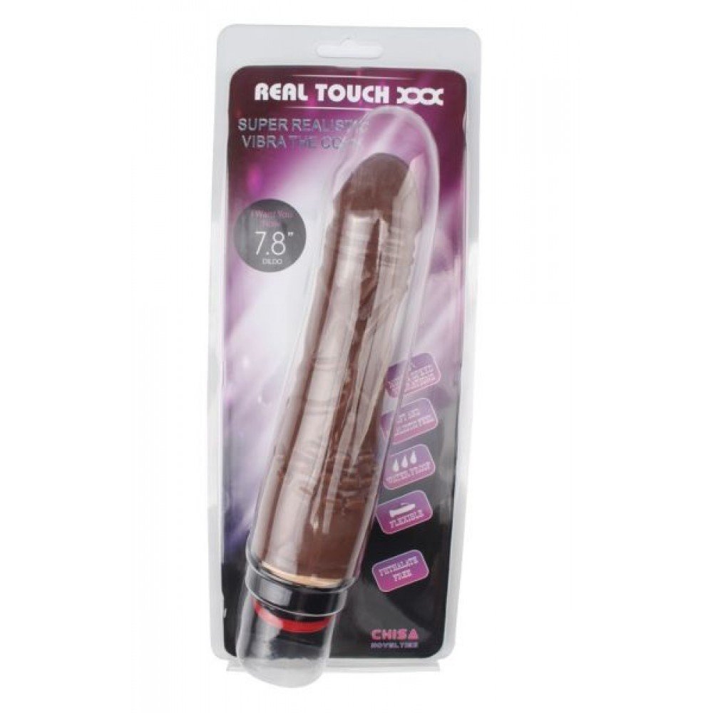 Вибромассажер 7.8” Vibe Cock, Brown 291647 CHISA