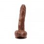 Вибромассажер JAMES DEEN 8.5" Vibrating Dildo, Brown 291657 CHISA