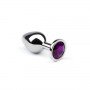 Анальная пробка,Silver Amethyst, M 280946 CRYSTAL
