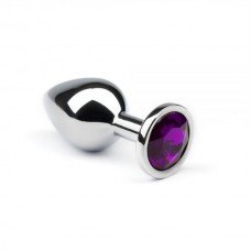 Анальная пробка утяжеленная, Silver Amethyst, L 281150