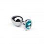 Анальная пробка, Silver Topaz, M 281129 CRYSTAL