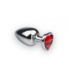 Анальная пробка, Silver Heart Ruby, L 281293