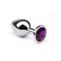 Анальная пробка,Silver Amethyst, L 280936 CRYSTAL