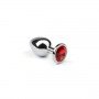 Анальная пробка,Silver Ruby, S 280952 CRYSTAL