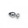 Анальная пробка, Silver Heart Diamond, S 281292 CRYSTAL