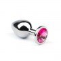 Анальная пробка,Silver Pink-Rhodolite, L 280939 CRYSTAL