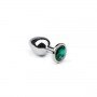 Анальная пробка,Silver Emerald, S 280953 CRYSTAL