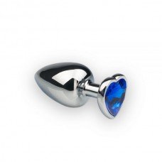 Анальная пробка, Silver Heart Sapphire, L 281222