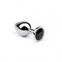Анальная пробка,Silver Black Diamond, M 280940 CRYSTAL