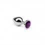 Анальная пробка,Silver Amethyst, S 280956 CRYSTAL