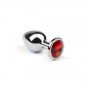 Анальная пробка,Silver Ruby, M 280942 CRYSTAL