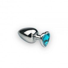 Анальная пробка, Silver Heart Topaz, M 281226