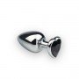 Анальная пробка, Silver Heart Black Diamond, L 281287