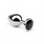 Анальная пробка,Silver Black Diamond, L 280930 CRYSTAL