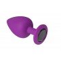Анальная пробка, Purple Silicone Black Diamond, M 280270 CRYSTAL