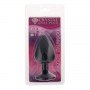 Анальная пробка, Black Silicone Ruby, L 281247 CRYSTAL