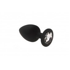 Анальная пробка, Black Silicone Diamond, L 280230
