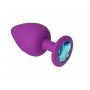Анальная пробка, Purple Silicone Topaz, M 280280 CRYSTAL