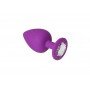 Анальная пробка, Purple Silicone Diamond, S 280573 CRYSTAL