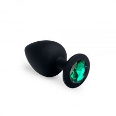 Анальная пробка, Black Silicone Emerald, L 281249