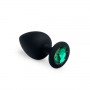 Анальная пробка, Black Silicone Emerald, L 281249