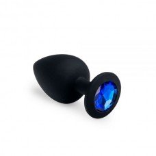 Анальная пробка, Black Silicone Sapphire, L 281252