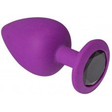 Анальная пробка, Purple Silicone Black Diamond, L 280570