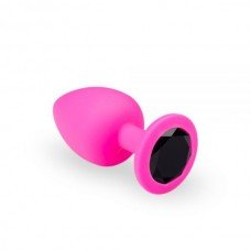 Анальная пробка, Pink Silicone Black Diamond, L 280763