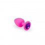 Анальная пробка, Pink Silicone Amethyst, S 280769 CRYSTAL