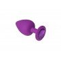 Анальная пробка, Purple Silicone Amethyst, S 280584 CRYSTAL