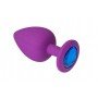 Анальная пробка, Purple Silicone Sapphire, M 280274 CRYSTAL